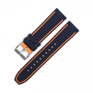 Rubber Strap Black Orange 8166